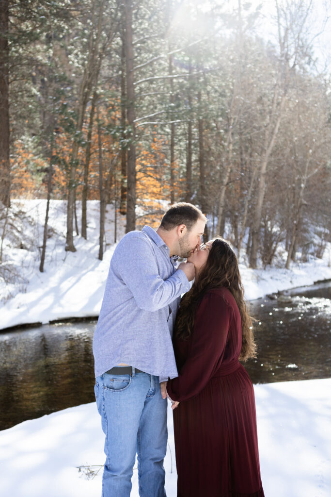 spearfish canyon in the winter, black hills wedding photographer, engagement sessions